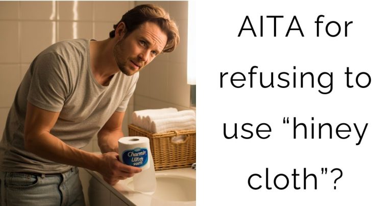 AITA for refusing to use “hiney cloth”?