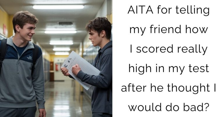 AITA for telling my friend how I scored really high in my test after he thought I would do bad?