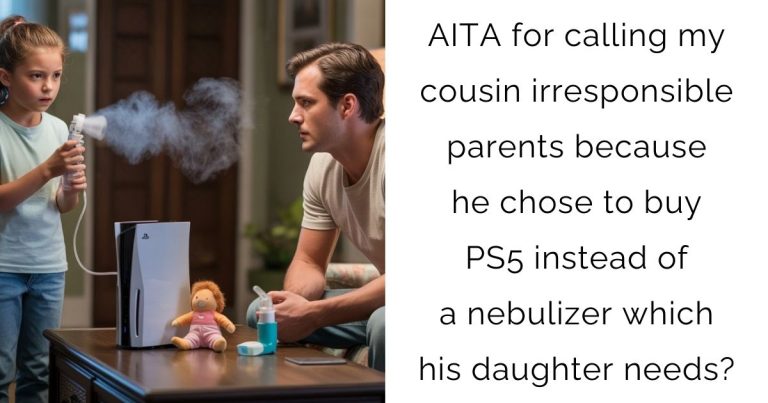AITA for calling my cousin irresponsible parents because he chose to buy PS5 instead of a nebulizer which his daughter needs?
