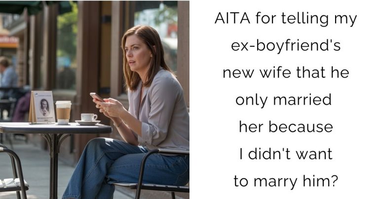 AITA for telling my ex-boyfriend’s new wife that he only married her because I didn’t want to marry him?