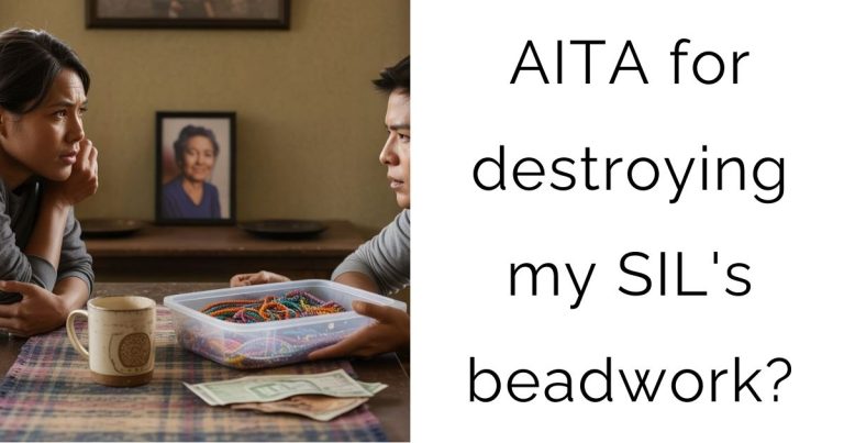 AITA for destroying my SIL’s beadwork?