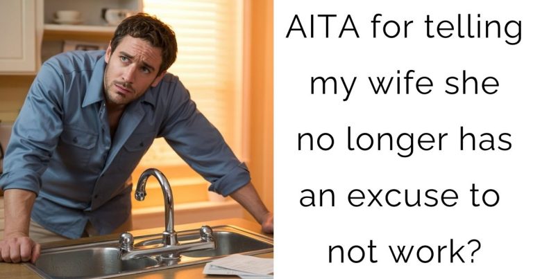 AITA for telling my wife she no longer has an excuse to not work?