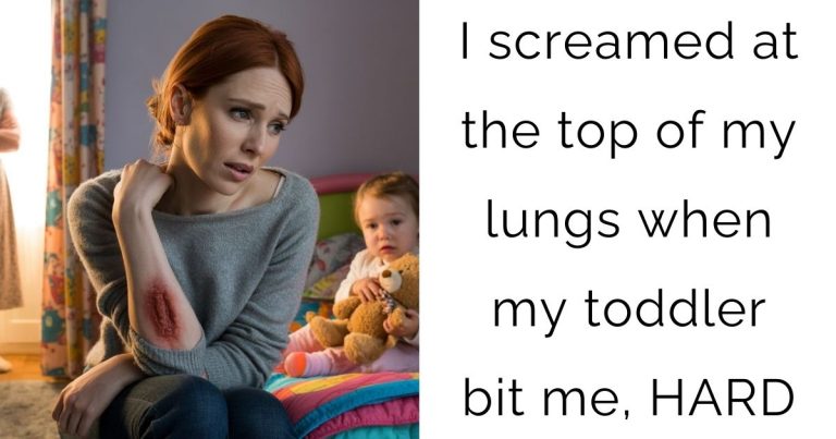 I screamed at the top of my lungs when my toddler bit me, HARD