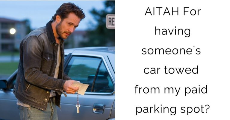 AITAH For having someone’s car towed from my paid parking spot?