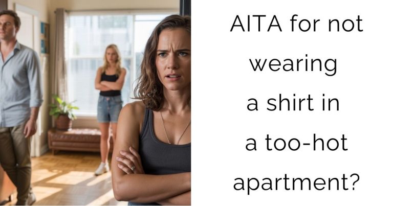 AITA for not wearing a shirt in a too-hot apartment?