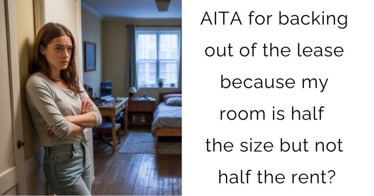AITA for backing out of the lease because my room is half the size but not half the rent?