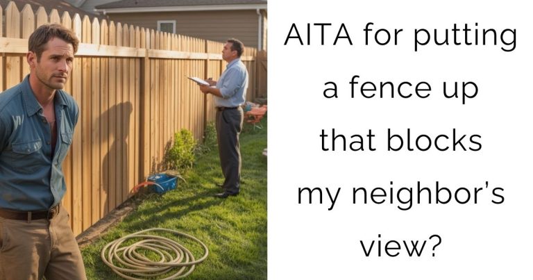 AITA for putting a fence up that blocks my neighbor’s view?