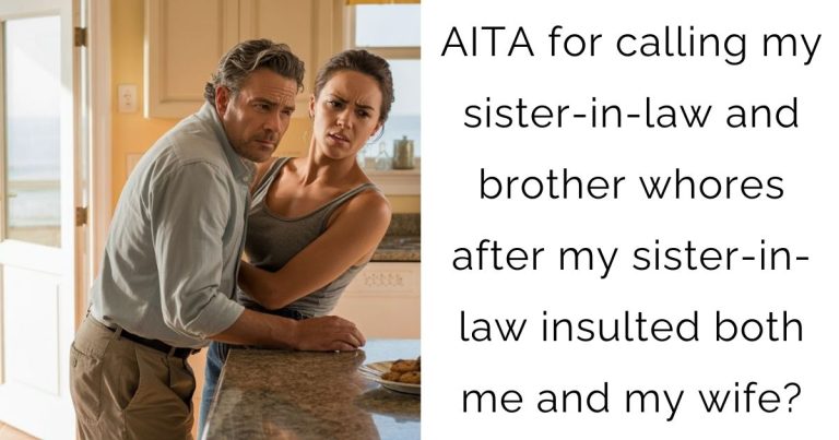 AITA for calling my sister-in-law and brother whores after my sister-in-law insulted both me and my wife?