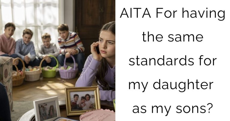 AITA For having the same standards for my daughter as my sons?