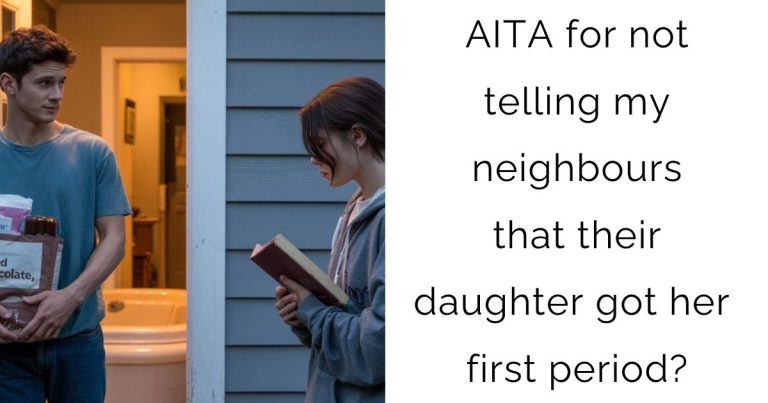 AITA for not telling my neighbours that their daughter got her first period?