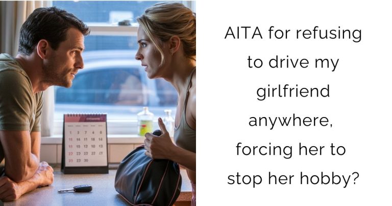 AITA for refusing to drive my girlfriend anywhere, forcing her to stop her hobby?