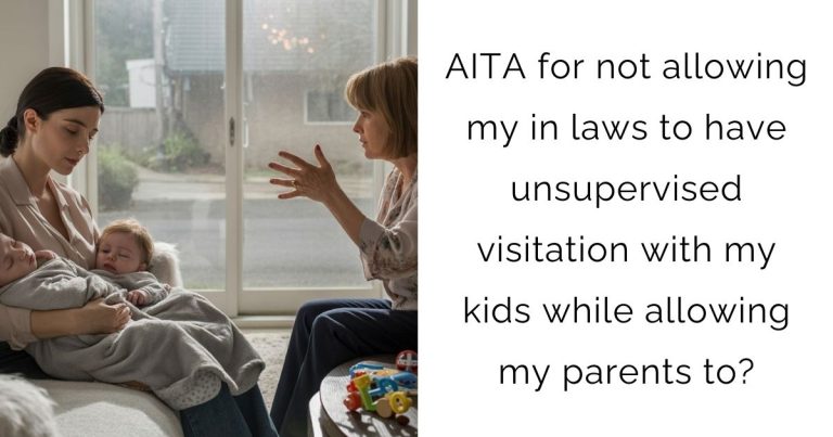 AITA for not allowing my in laws to have unsupervised visitation with my kids while allowing my parents to?