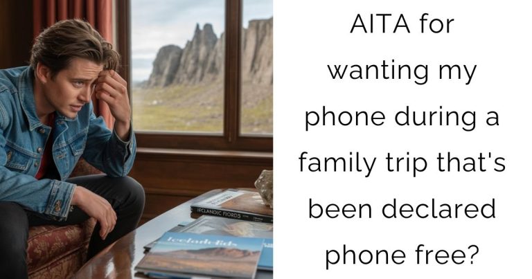 AITA for wanting my phone during a family trip that’s been declared phone free?