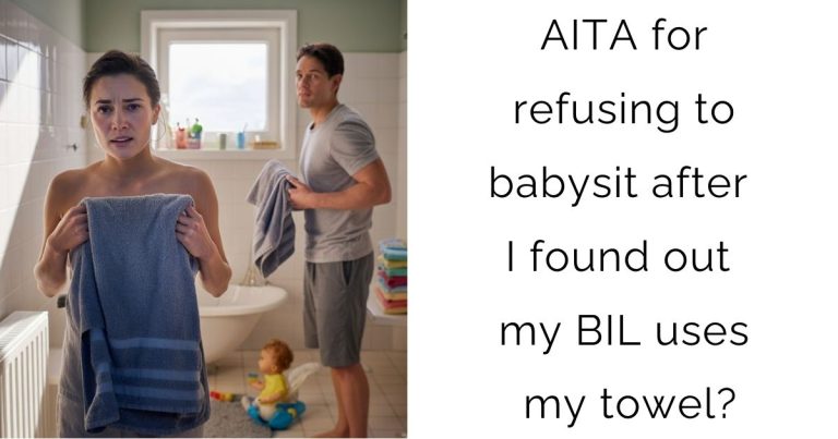 AITA for refusing to babysit after I found out my BIL uses my towel?