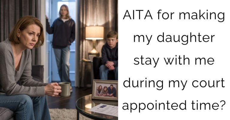 AITA for making my daughter stay with me during my court appointed time?