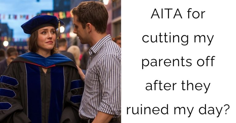 AITA for cutting my parents off after they ruined my day?