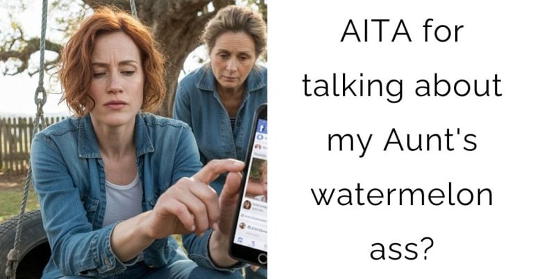AITA for talking about my Aunt’s watermelon ass?