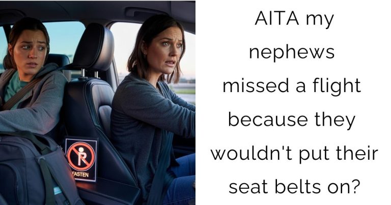 AITA my nephews missed a flight because they wouldn’t put their seat belts on?