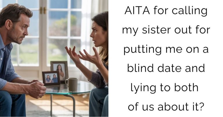 AITA for calling my sister out for putting me on a blind date and lying to both of us about it?
