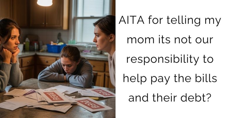 AITA for telling my mom its not our responsibility to help pay the bills and their debt?