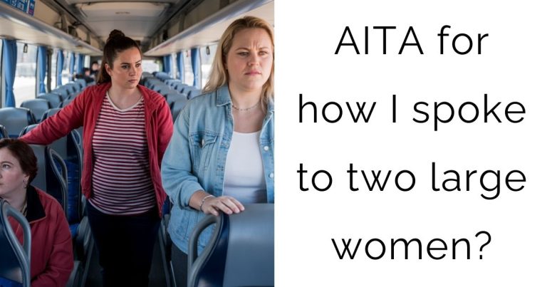 AITA for how I spoke to two large women?