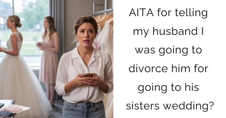 AITA for telling my husband I was going to divorce him for going to his sisters wedding?