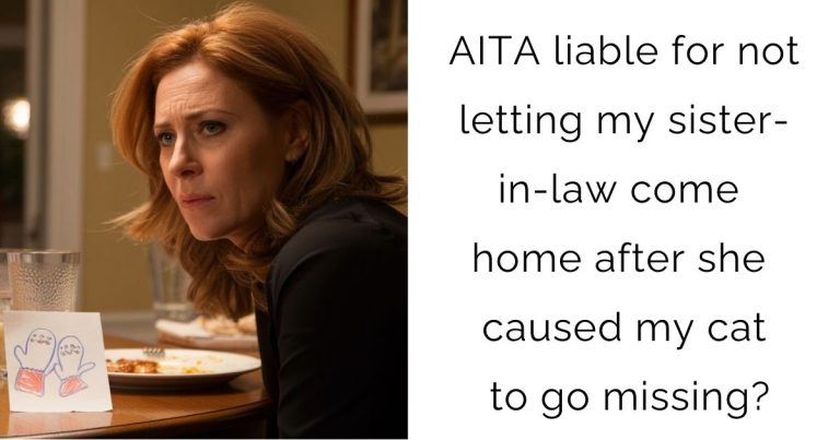 AITA liable for not letting my sister-in-law come home after she caused my cat to go missing?