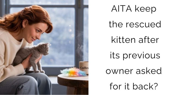AITA keep the rescued kitten after its previous owner asked for it back?