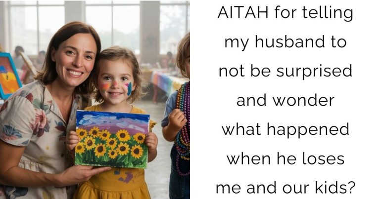 AITAH for telling my husband to not be surprised and wonder what happened when he loses me and our kids?