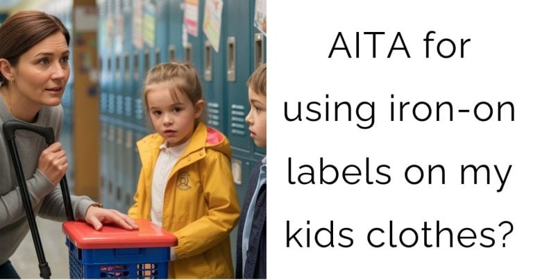 AITA for using iron-on labels on my kids clothes?