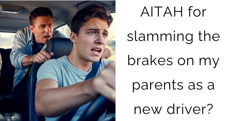 AITAH for slamming the brakes on my parents as a new driver?