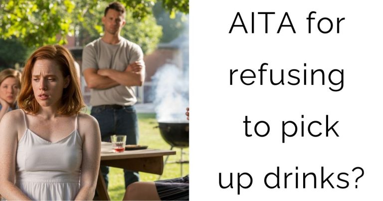 AITA for refusing to pick up drinks?