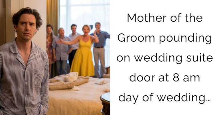Mother of the Groom pounding on wedding suite door at 8 am day of wedding…