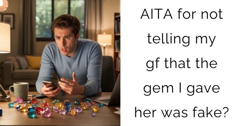 AITA for not telling my gf that the gem I gave her was fake?