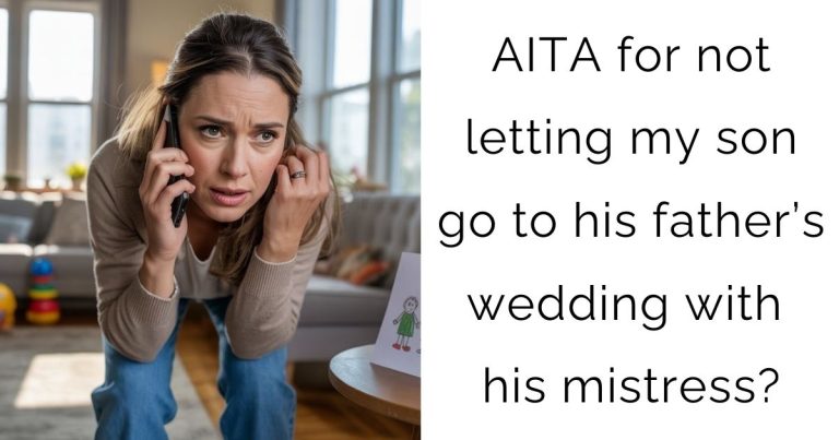 AITA for not letting my son go to his father’s wedding with his mistress?