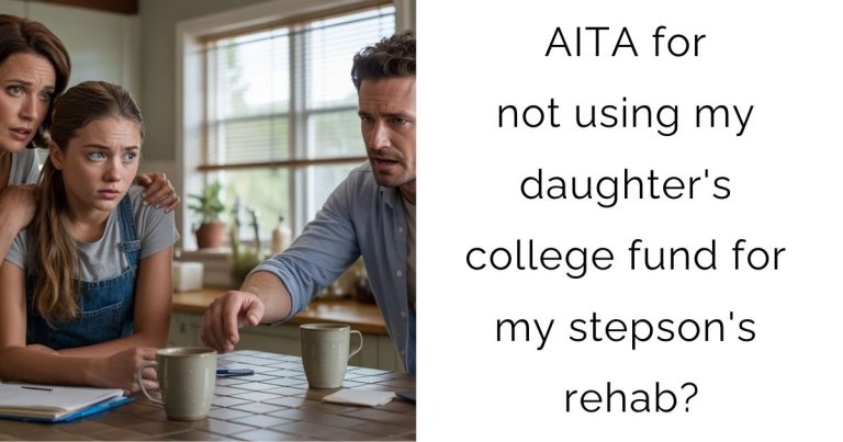 AITA for not using my daughter’s college fund for my stepson’s rehab?