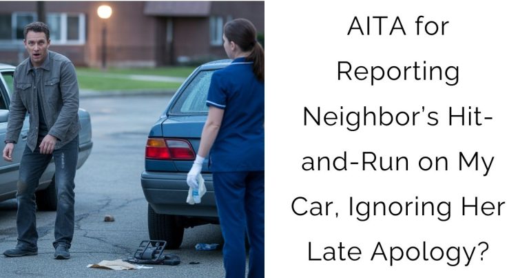 AITA for Reporting Neighbor’s Hit-and-Run on My Car, Ignoring Her Late Apology?