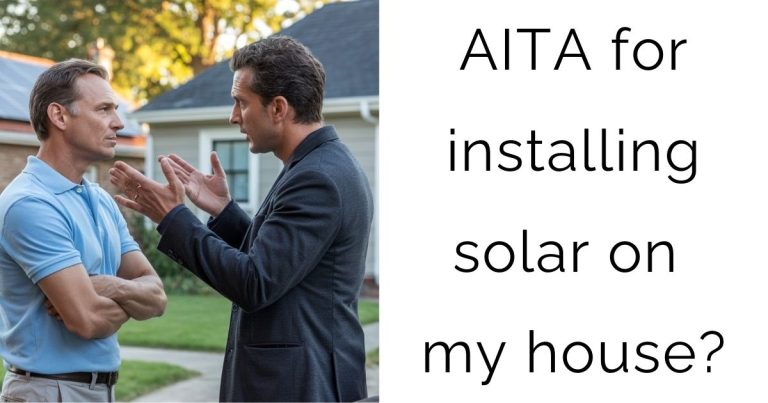 AITA for installing solar on my house?