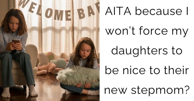 AITA because I won’t force my daughters to be nice to their new stepmom?