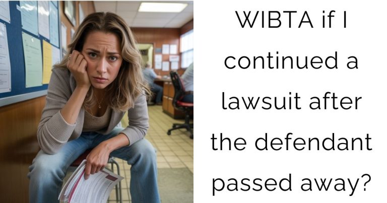WIBTA if I continued a lawsuit after the defendant passed away?