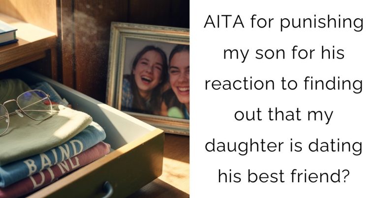 AITA for punishing my son for his reaction to finding out that my daughter is dating his best friend?