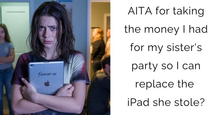 AITA for taking the money I had for my sister’s party so I can replace the iPad she stole?