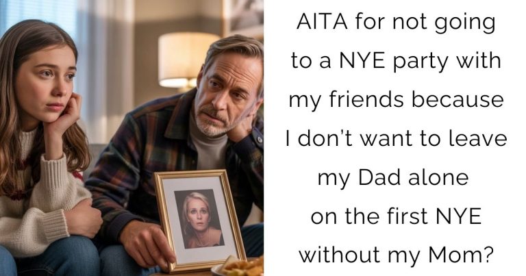 AITA for not going to a NYE party with my friends because I don’t want to leave my Dad alone on the first NYE without my Mom?