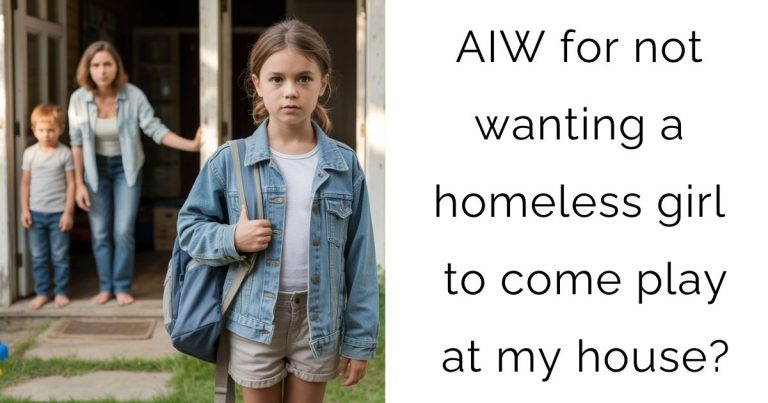 AIW for not wanting a homeless girl to come play at my house?
