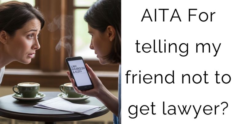 AITA For telling my friend not to get lawyer?