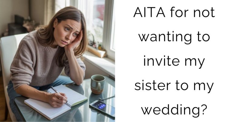AITA for not wanting to invite my sister to my wedding?