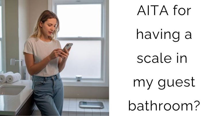 AITA for having a scale in my guest bathroom?