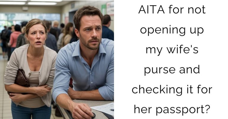 AITA for not opening up my wife’s purse and checking it for her passport?