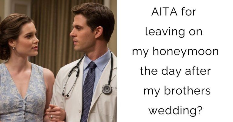 AITA for leaving on my honeymoon the day after my brothers wedding?