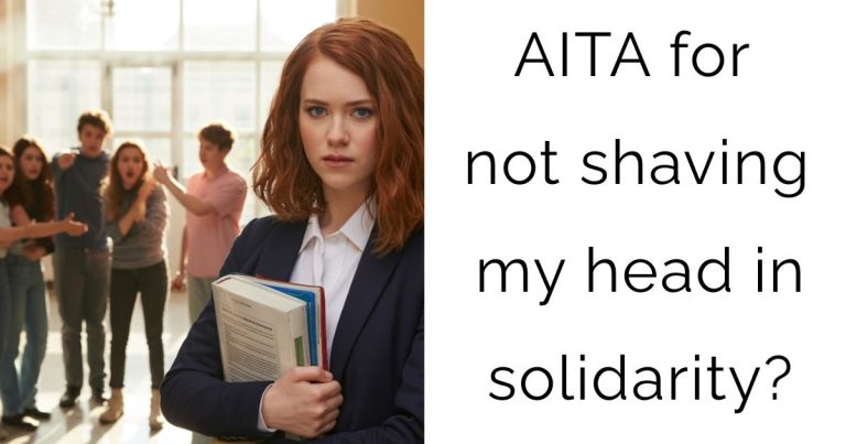 AITA for not shaving my head in solidarity?